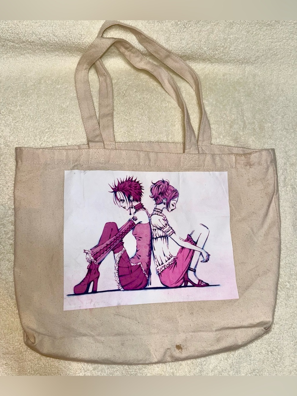 NANA Anime Canvas Tote Bag Ai Yazawa Manga Nana Osaki Hachi Y2K Punk Bag 18x11.5